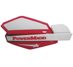 [663999] CUBRE PUÑOS Powermadd Star Series Blanco/rojo