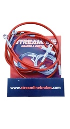 [YFZR-F-1-R] LINEA DE FRENO STREAMLINE DELANTERA EN T ROJA